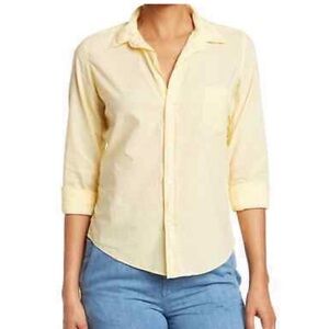 FRANK & EILEEN Barry Tailored Button-Up Cotton Shirt in Canary Yellow, S…